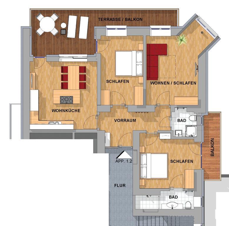Appartements Schwaighofer Kössen Pokoj fotografie